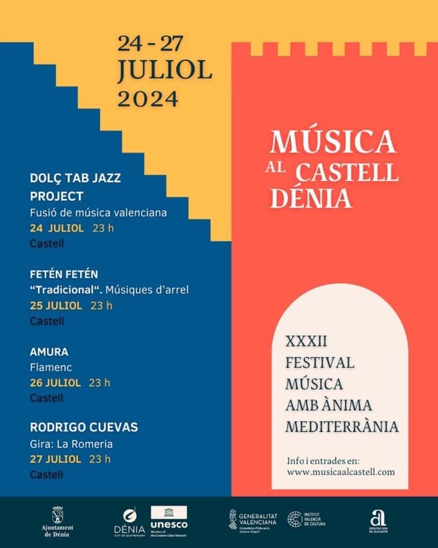 Música al Castell 2026: conciertos en el Castillo de Dénia