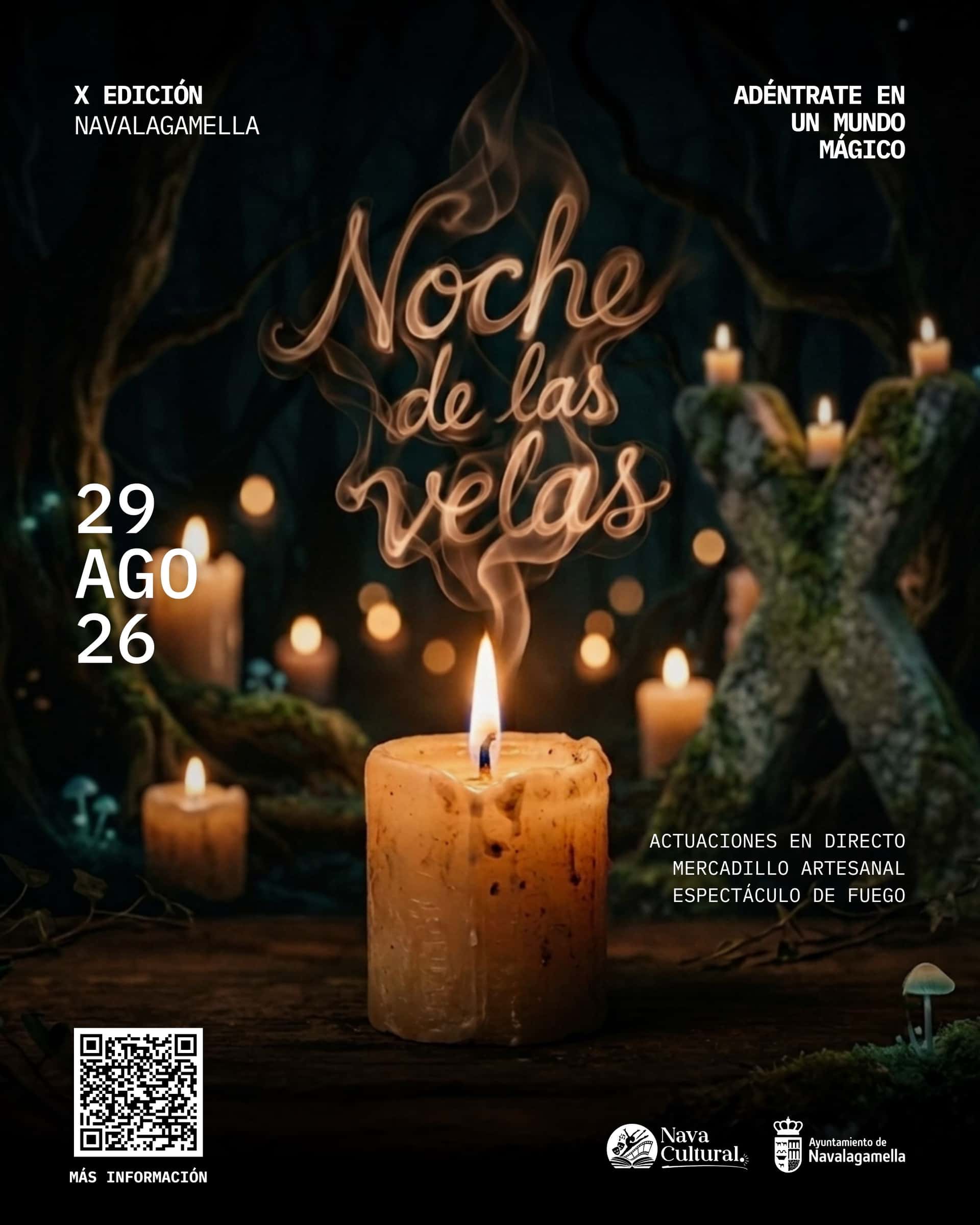 Navalagamella se iluminó con su Noche de las Velas