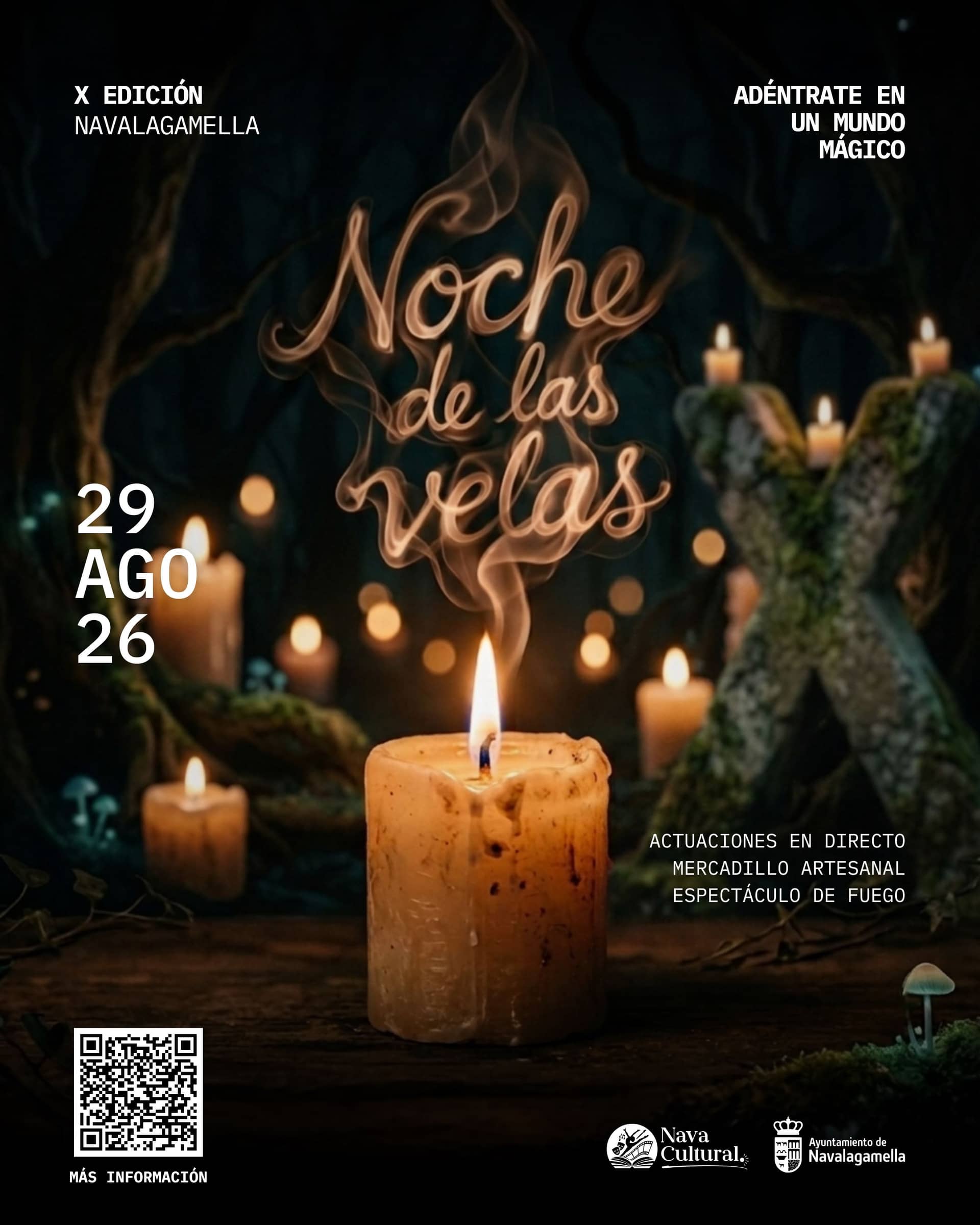 Navalagamella se iluminó con su Noche de las Velas