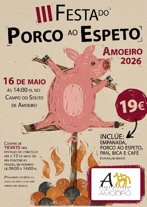 Guía de la III Festa do Porco ao Espeto en Amoeiro