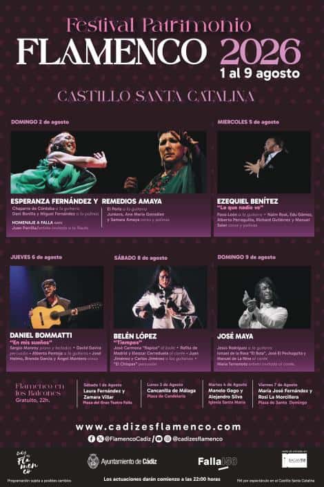 Patrimonio Flamenco 2026: nueve noches de cante en Cádiz
