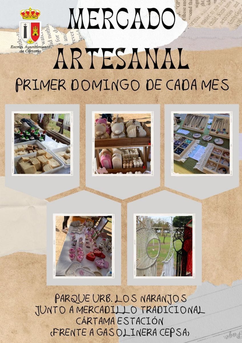 Mercado Artesanal de Cártama: domingo 2 de agosto