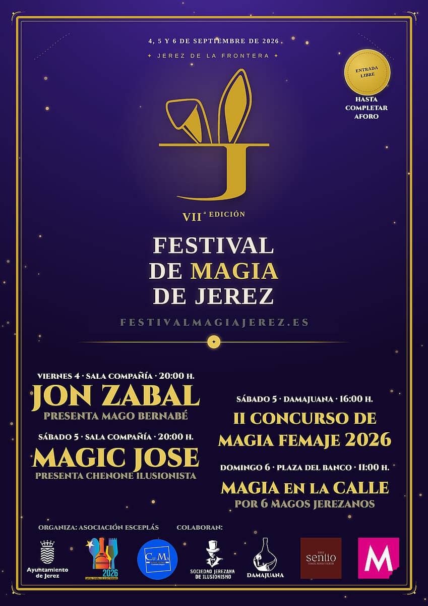 Festival de Magia de Jerez: tres días gratis en septiembre