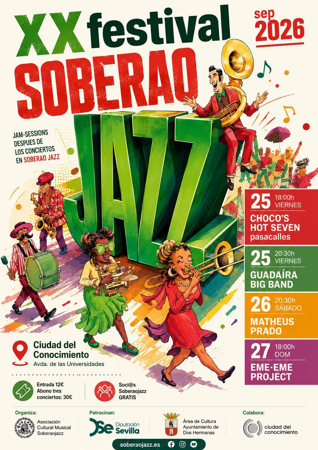 XX Festival Soberao Jazz: cartel del 25 al 27 de septiembre