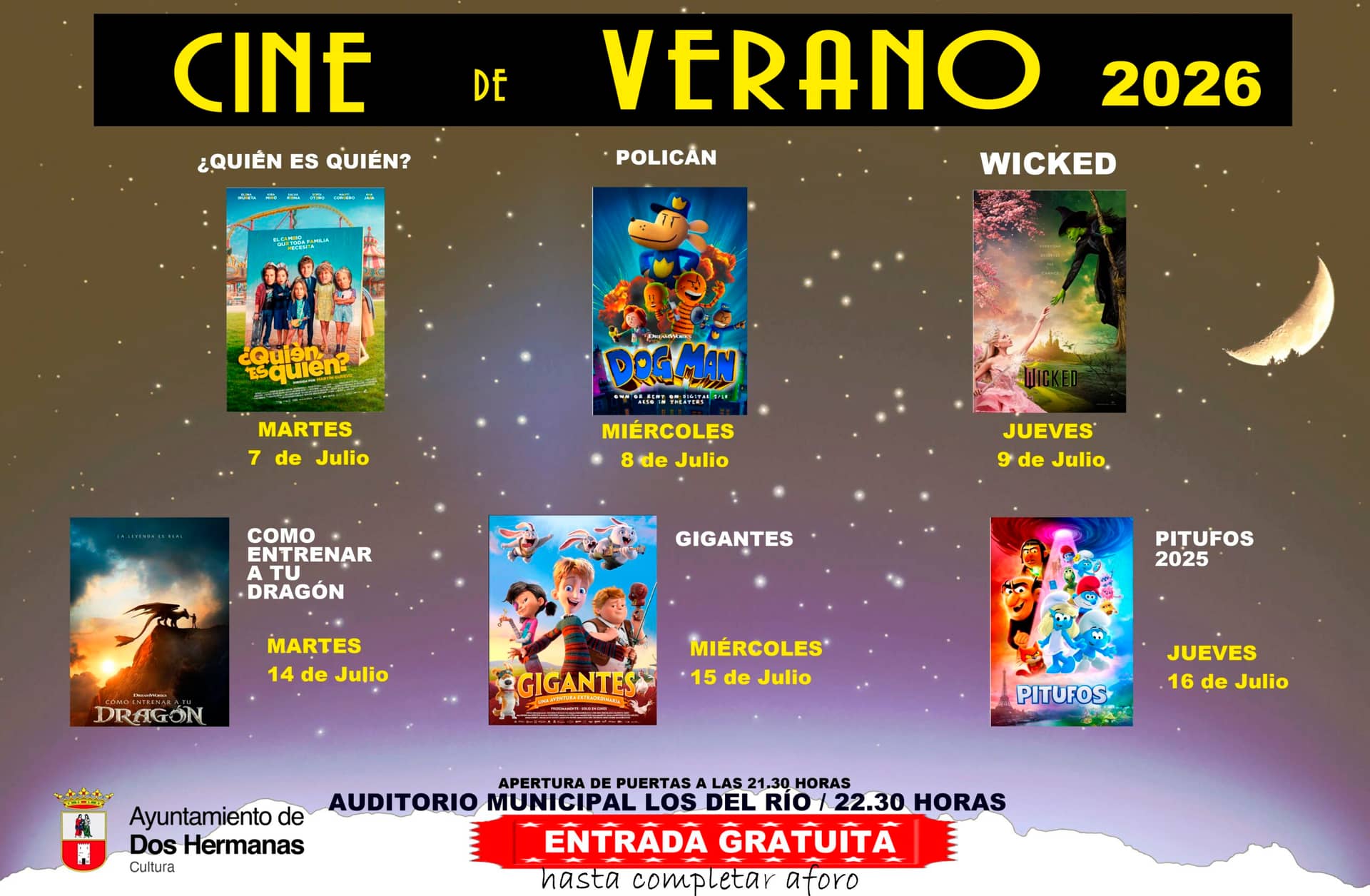 El Cine de Verano cerró su edición en Dos Hermanas