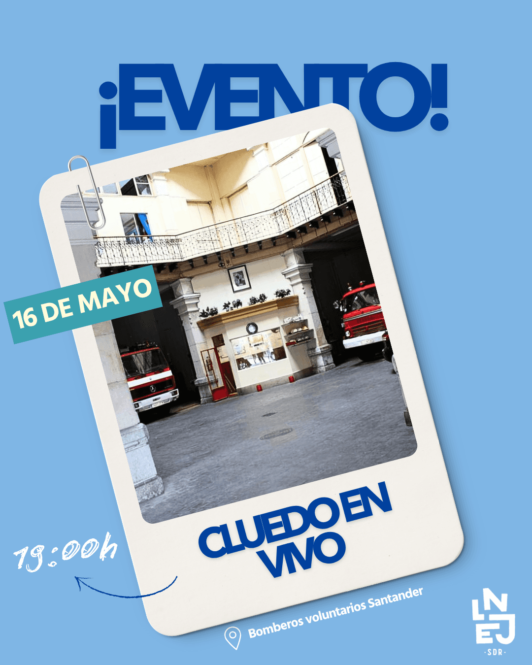 Cluedo en vivo en el Parque de Bomberos Voluntarios
