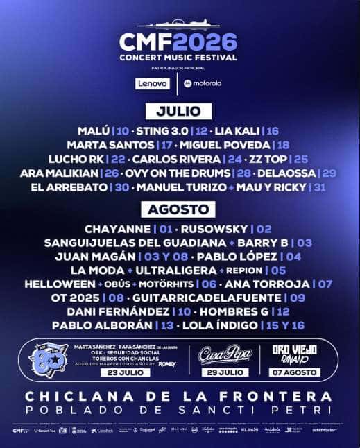 El Concert Music Festival 2026 cierra en Sancti Petri
