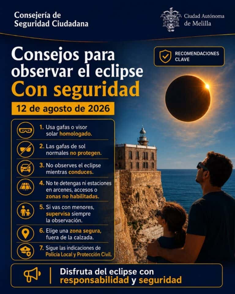 Guía para ver el eclipse solar del 12 de agosto en Melilla