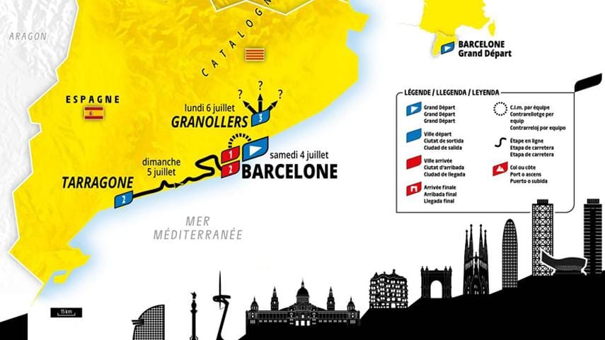 Sortida de la tercera etapa del Tour de France 2026