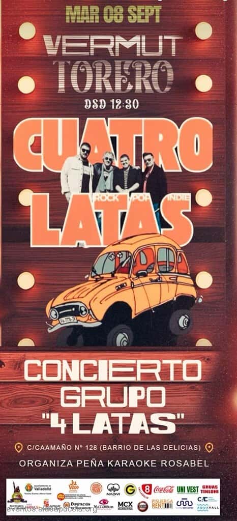 Concierto de Cuatro Latas a cargo de la Peña La Berrea