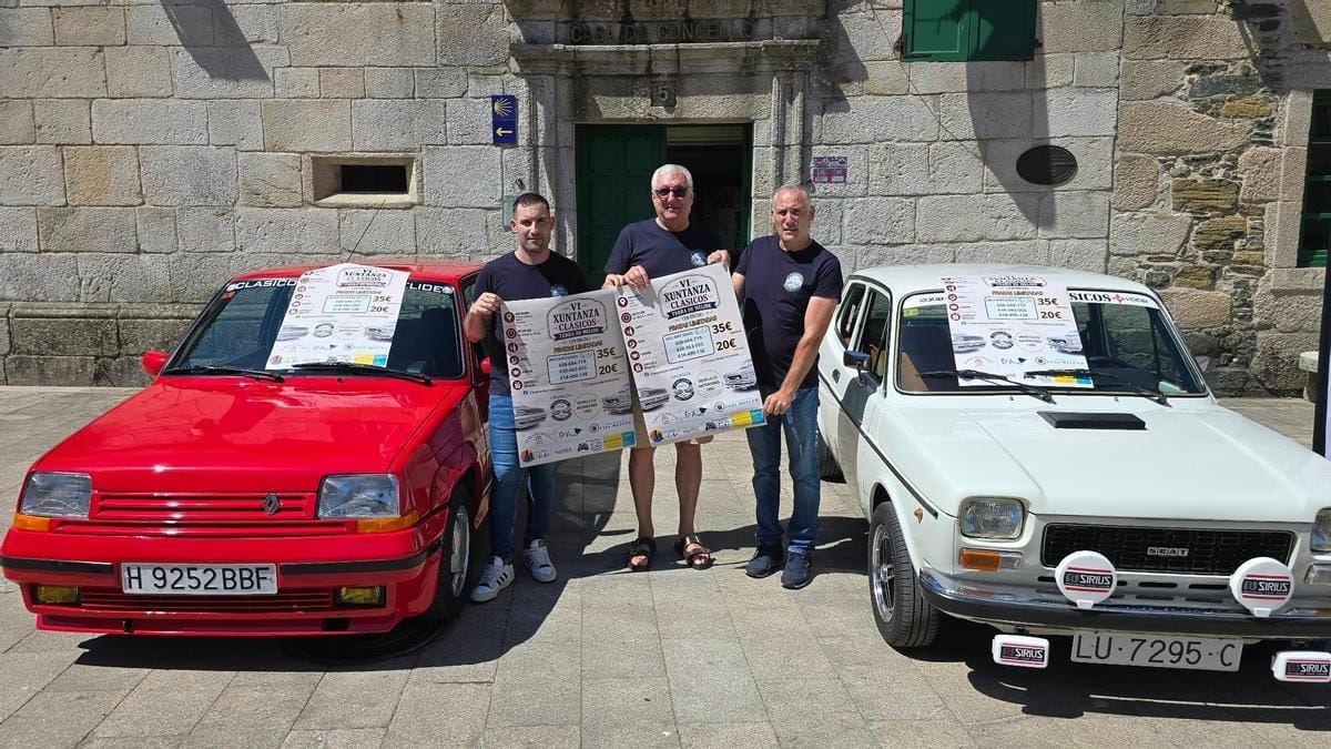 Xuntanza de Clásicos: coches antiguos en Melide