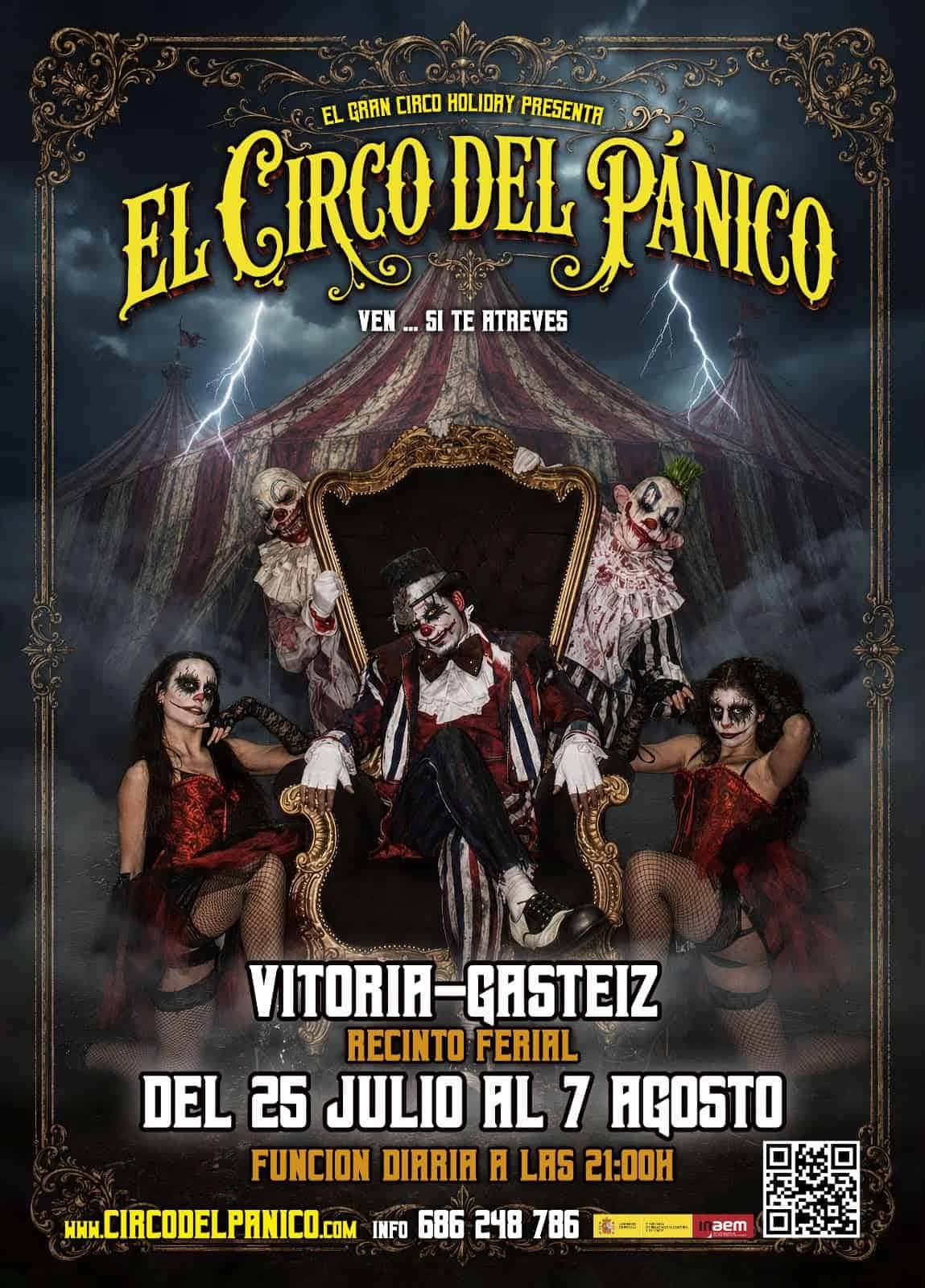 El Circo del Pánico trae terror y suspense a Vitoria