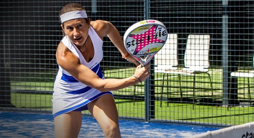 Carolina Navarro prueba palas en el Madrid P1