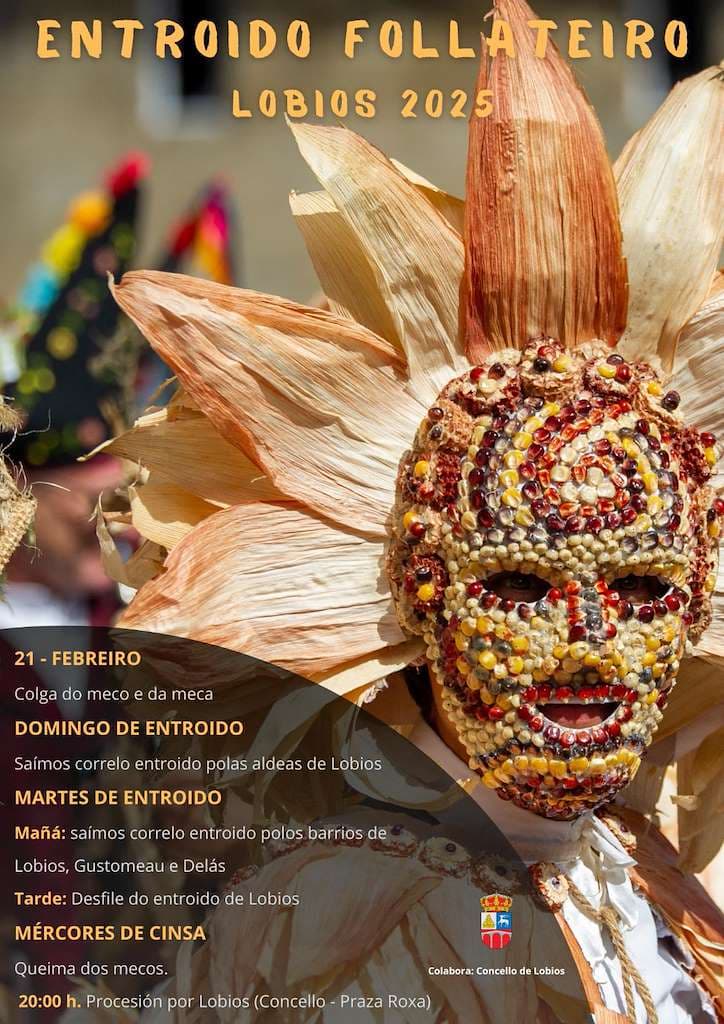 Encuentro de Entroido con máscaras tradicionales