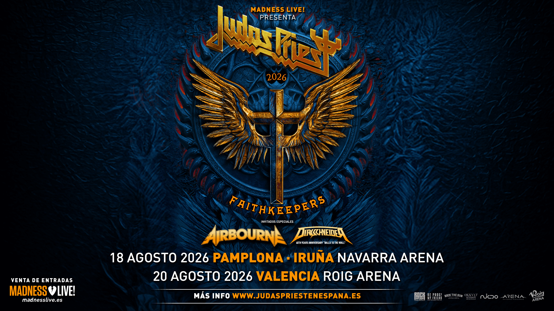 Judas Priest con Airbourne y Dirkschneider