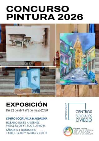 Exposición de las obras participantes en el XII Concurso de Pintura Rápida de Centros Sociales
