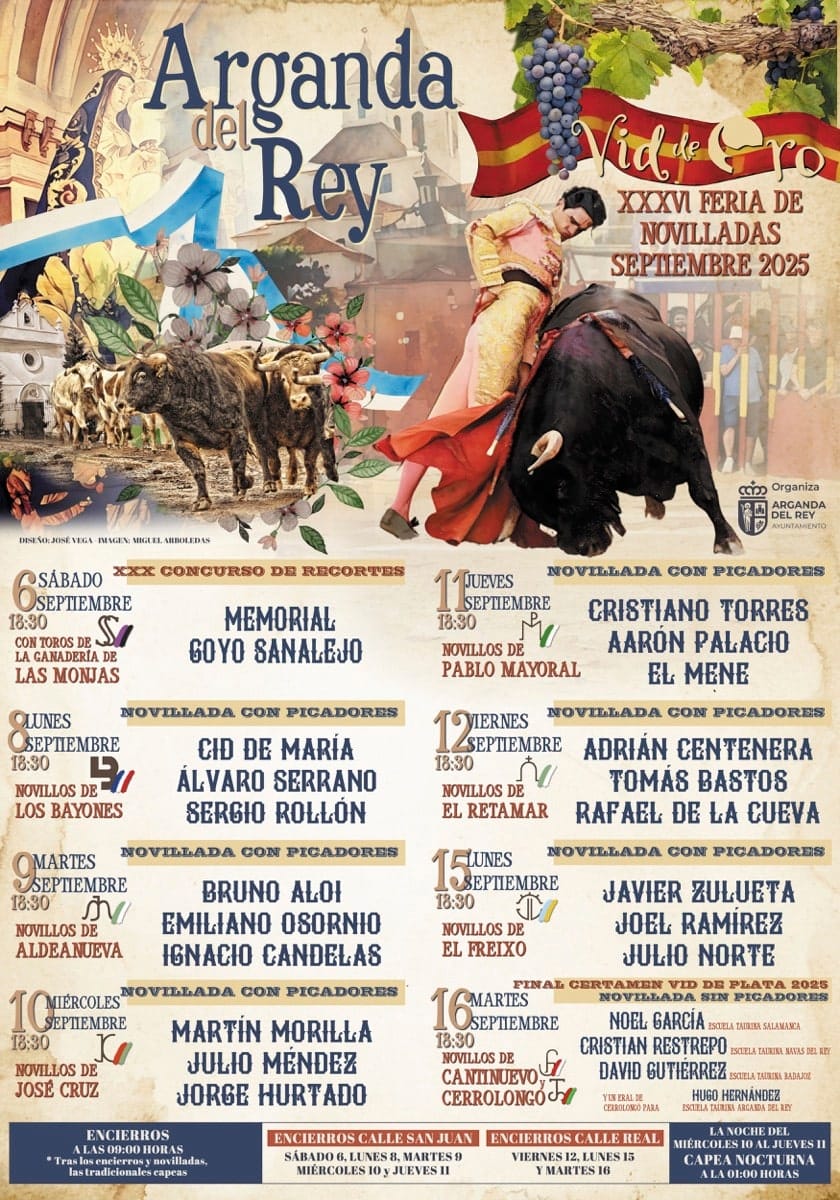 La Feria de Novilladas Vid de Oro regresa a Arganda