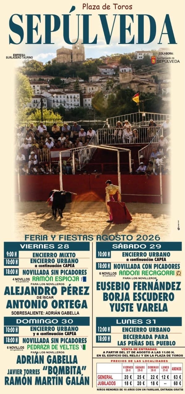 Fiestas de los Toros de Sepúlveda: encierros y verbenas
