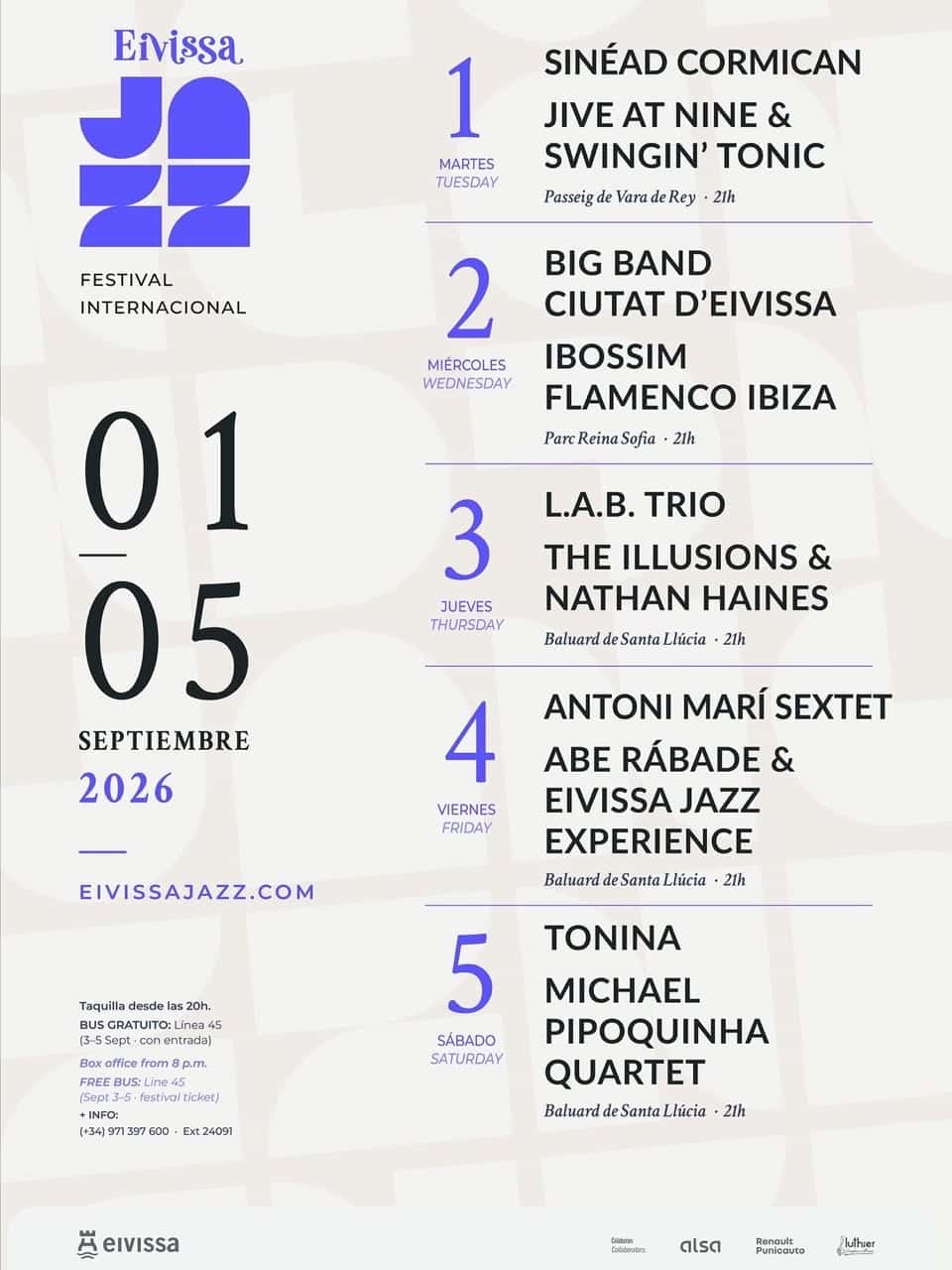 El Eivissa Jazz cierra hoy en el Baluard de Santa Llúcia