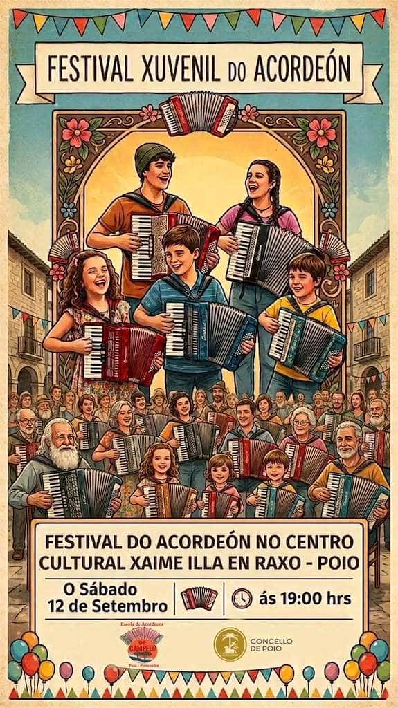 Poio reúne a jóvenes acordeonistas el 12 de septiembre