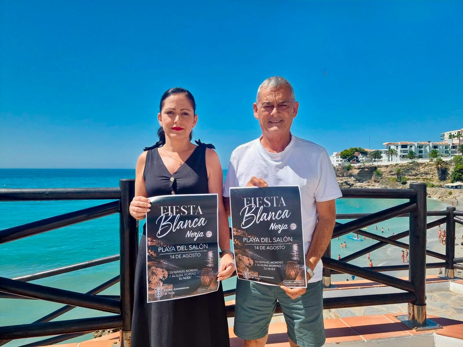 Fiesta Blanca de Nerja: blanco y playa el 14 de agosto