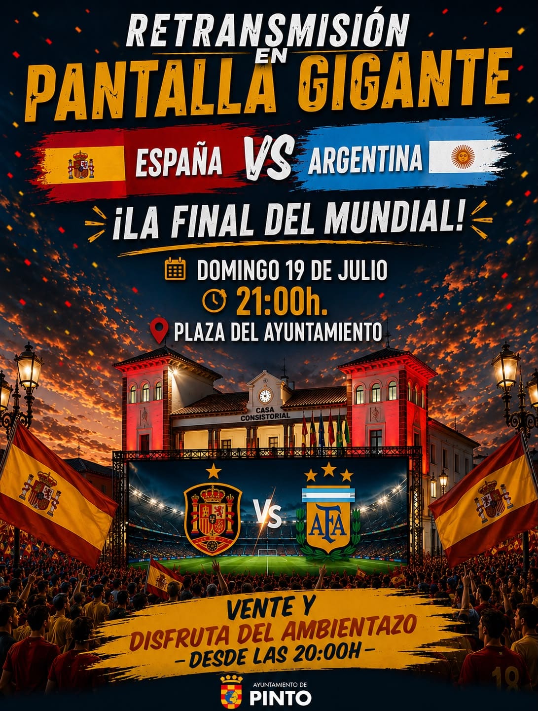 La final del Mundial 2026 en directo desde Pinto
