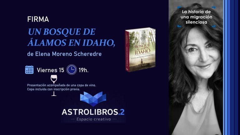 Presentaci贸n de la novela 'Un bosque de 谩lamos en Idaho' de Elena Moreno Scheredre