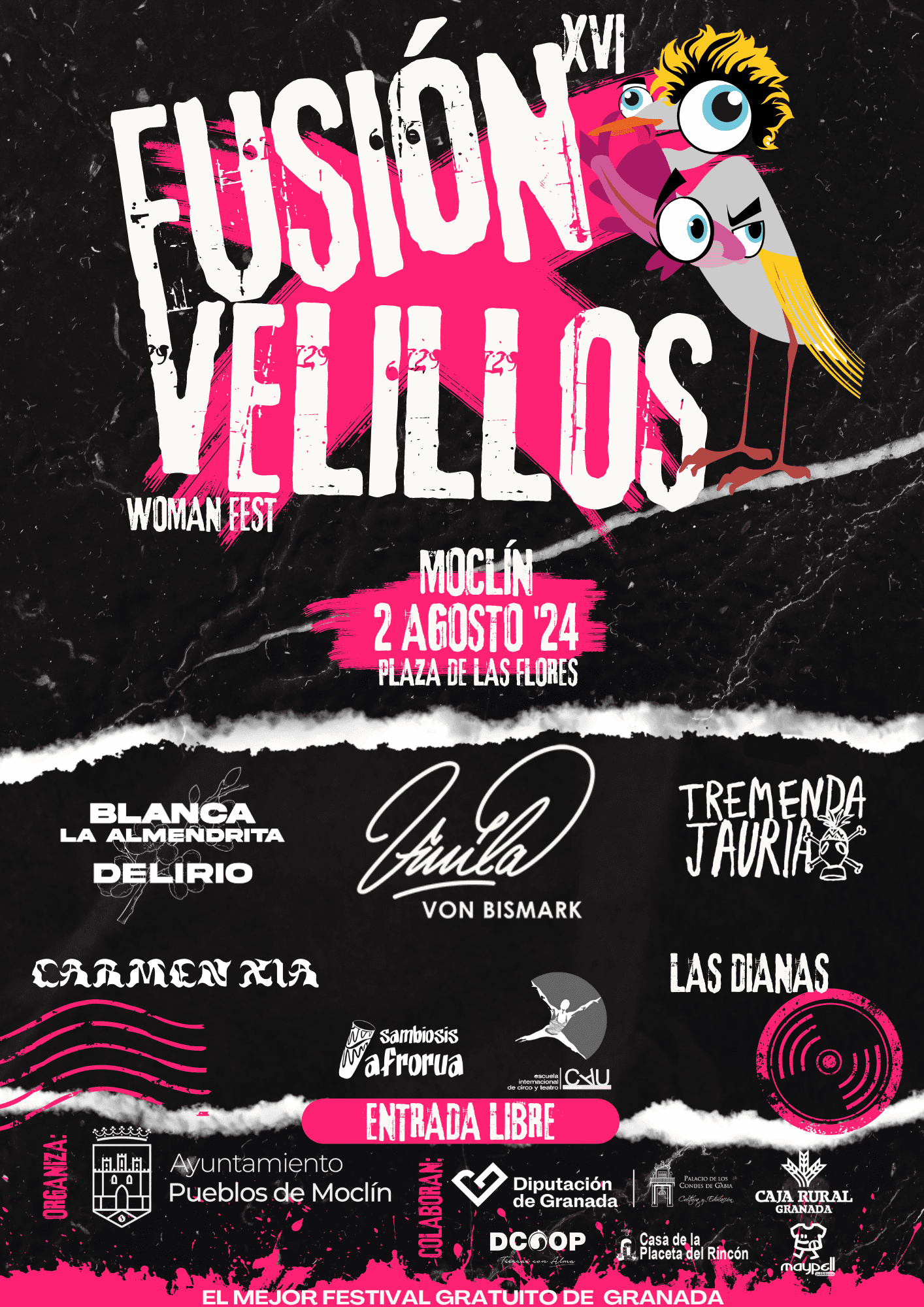 Fusión Velillos: música gratis en Moclín el 1 de agosto