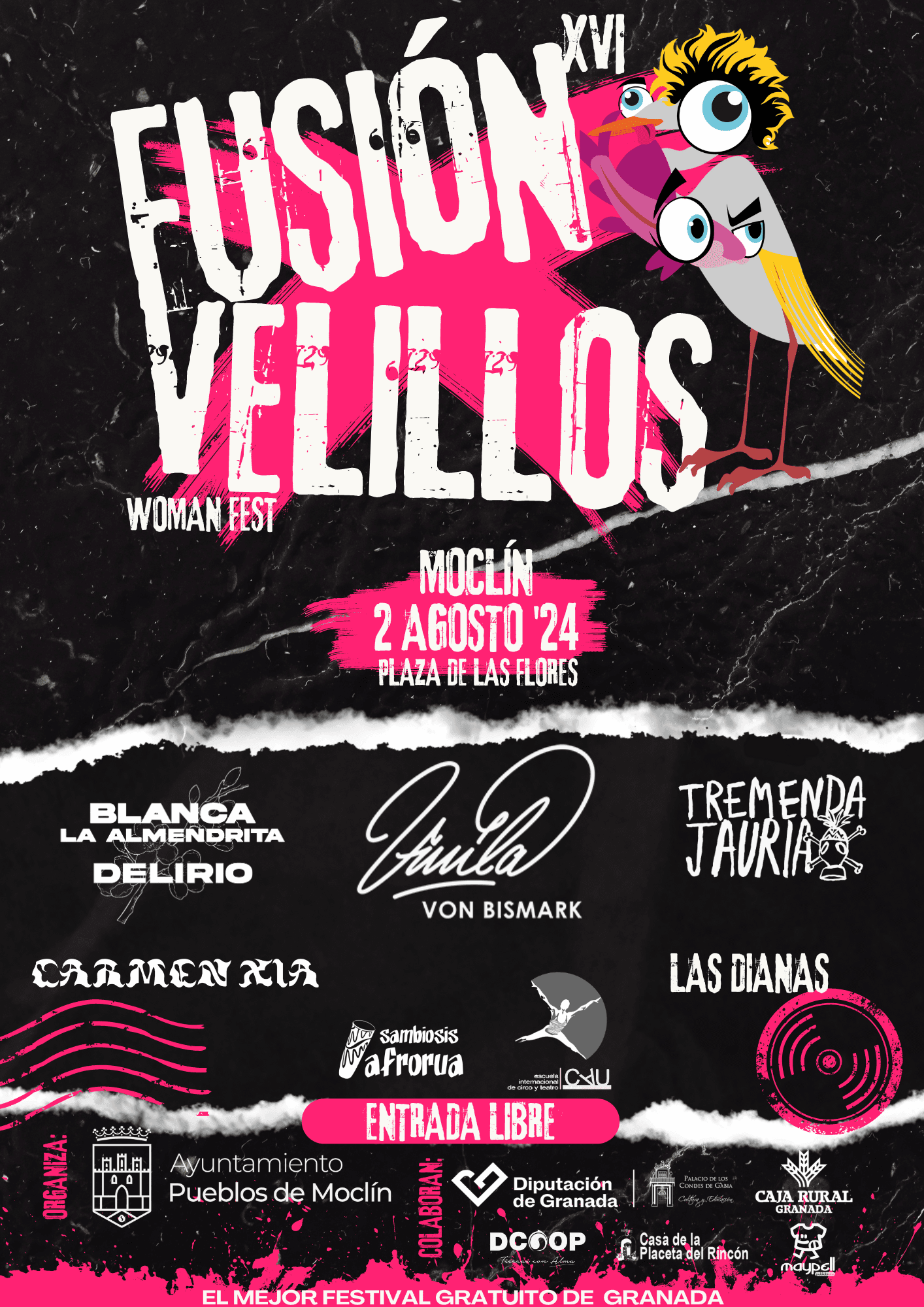 Fusión Velillos: música gratis en Moclín el 1 de agosto