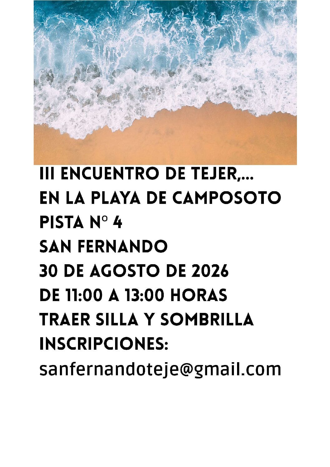 Tejer en la playa: el encuentro que repite en Camposoto