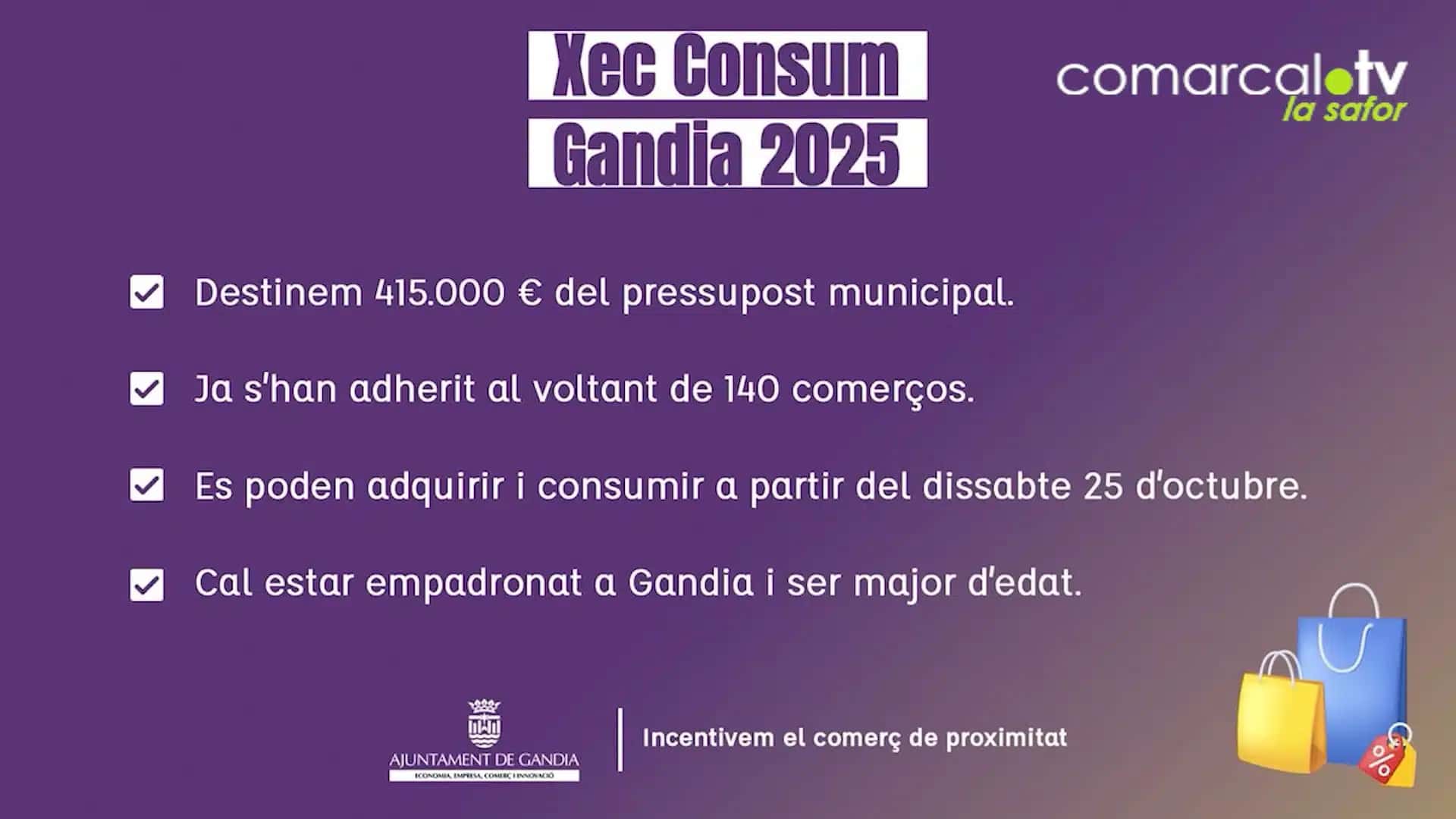 El Xec Consum vuelve el 25 de octubre: cheques, no ajedrez