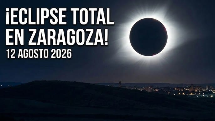 El eclipse total que paralizó Zaragoza el 12 de agosto
