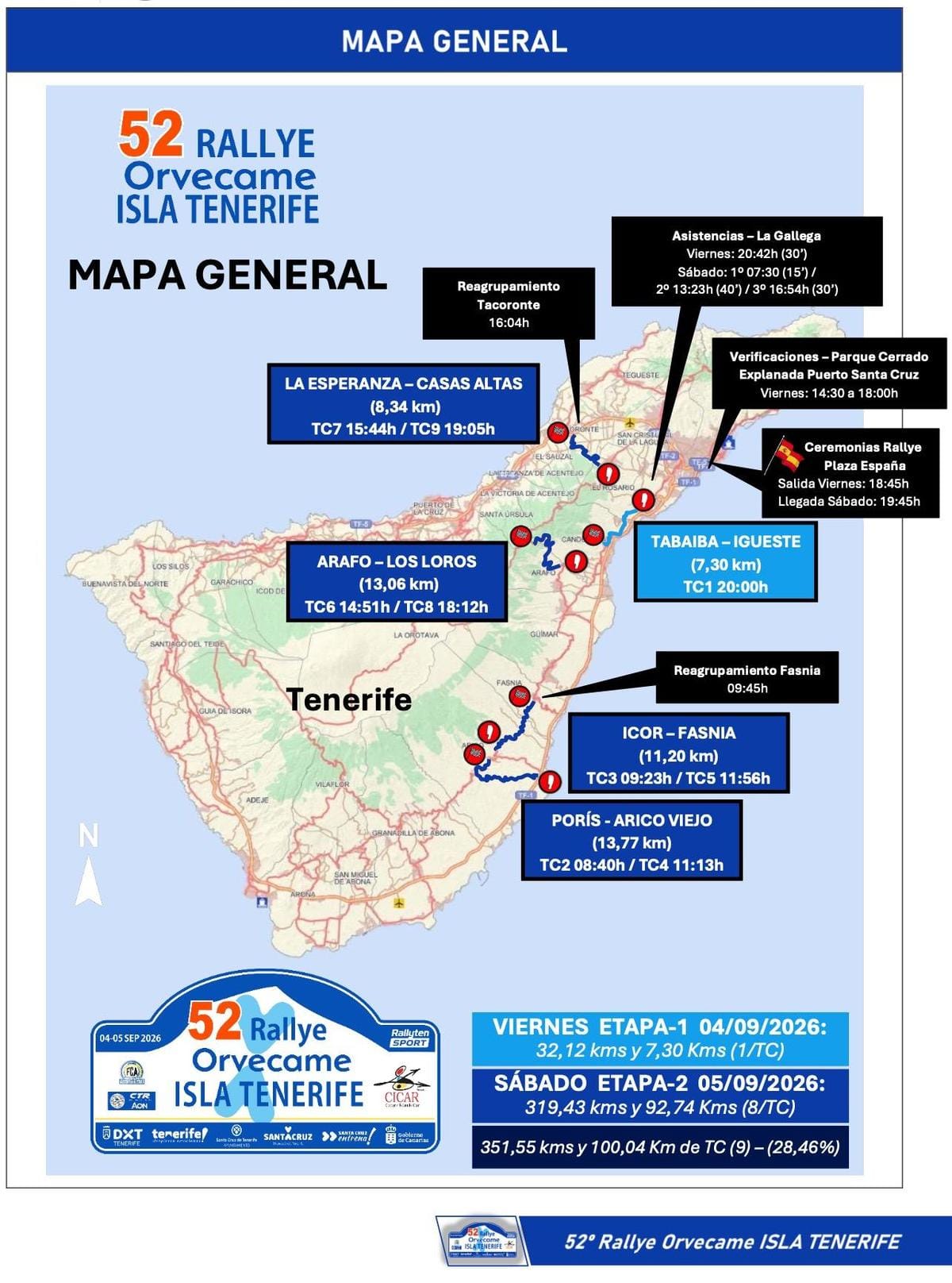 El 52º Rallye Orvecame: tramos y horarios