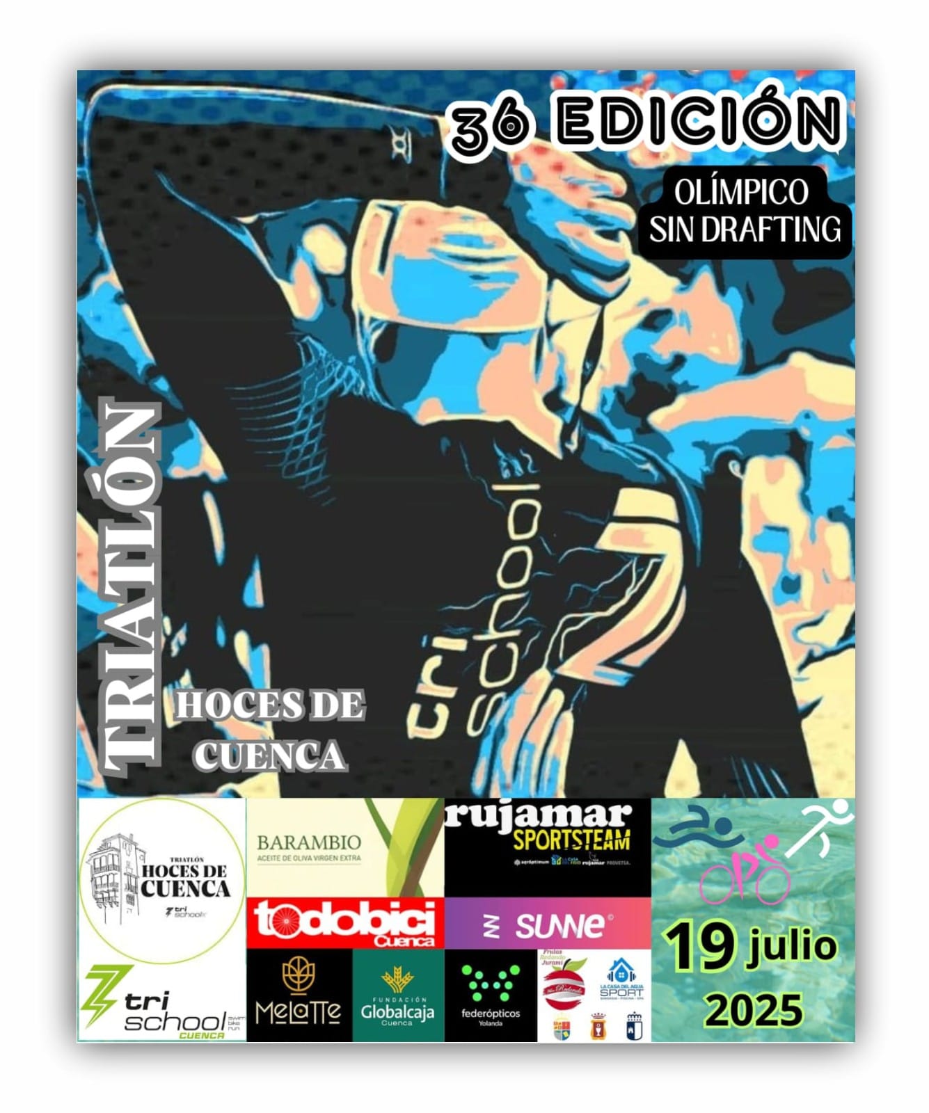 Triatlón Hoces: cortes de tráfico y cambios este sábado