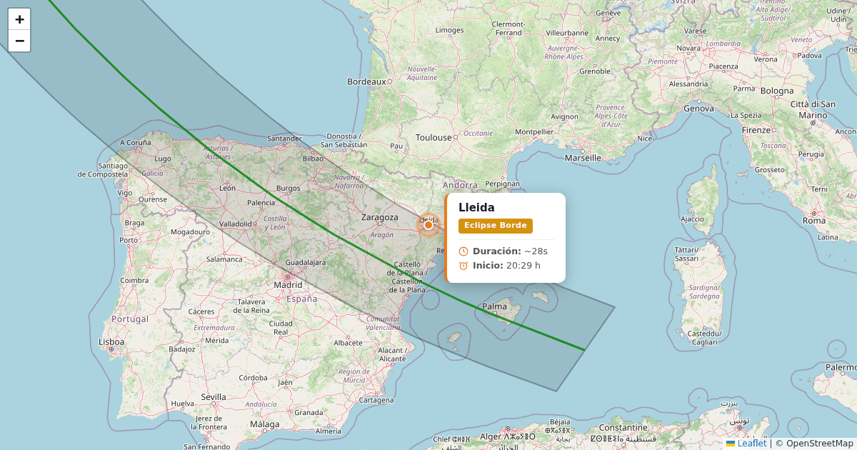 La ruta del eclipse en Lleida: dónde verlo hoy