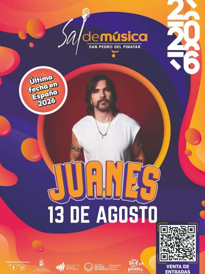 Juanes en el Sal de Música: el 13 de agosto en el Pinatar