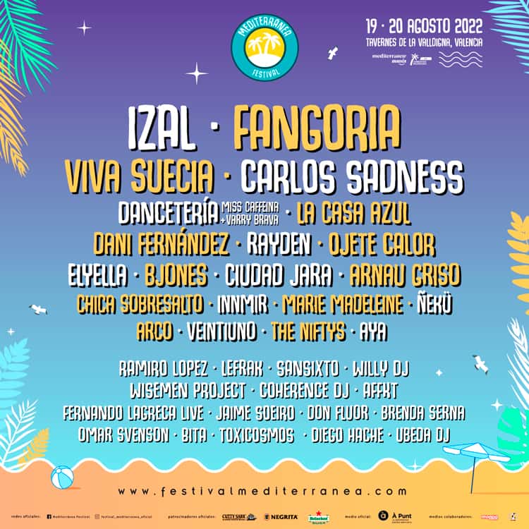 Guía del Mediterránea Festival 2026 en Gandia