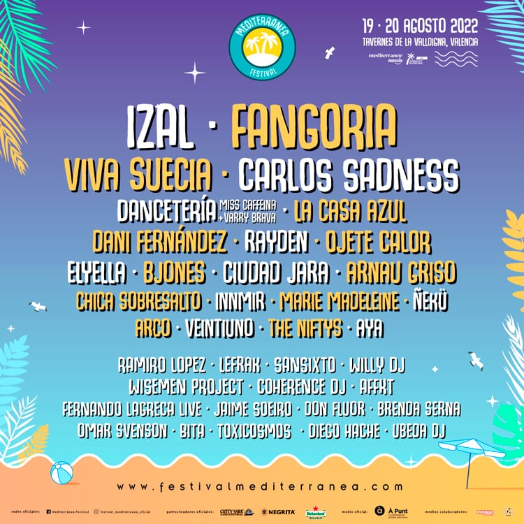 Guía del Mediterránea Festival 2026 en Gandia