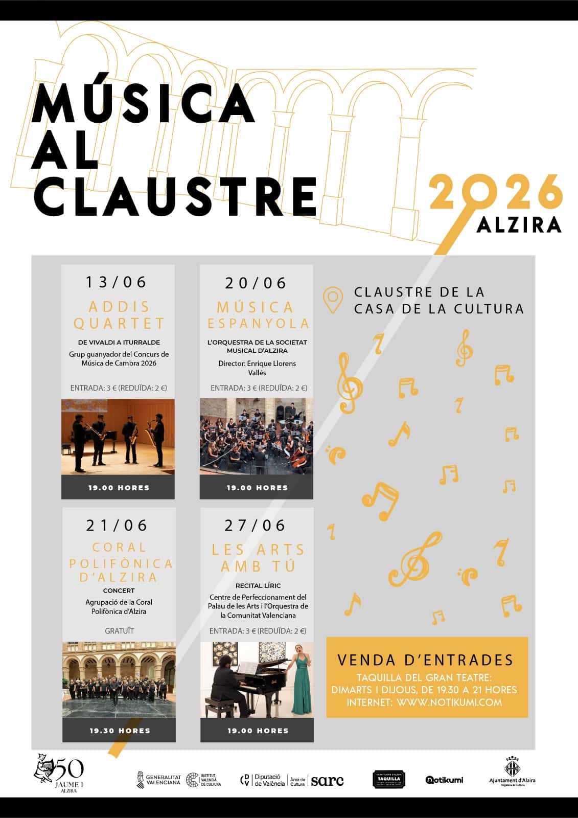 Música al Claustre: el ciclo que sonó en junio