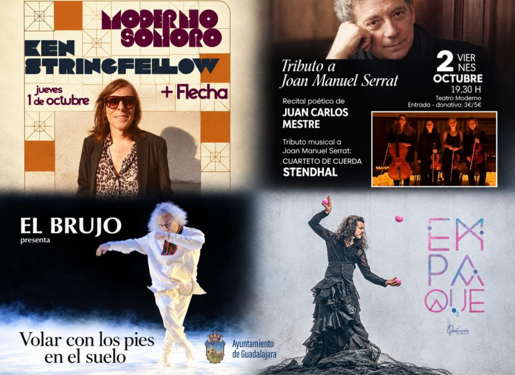 Serrat, Ken Stringfellow y El Brujo abren octubre