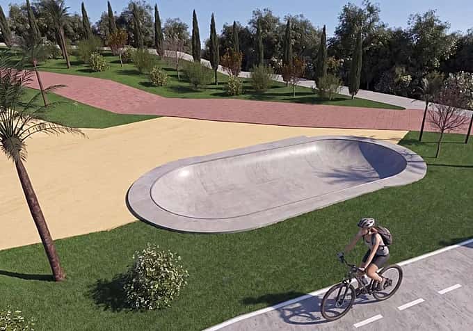 Nuevo Pump Track junto al pabellón Javier Imbroda