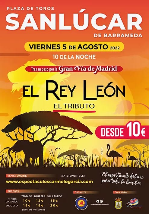 El Rey León llega al Teatro Municipal el 25 de agosto