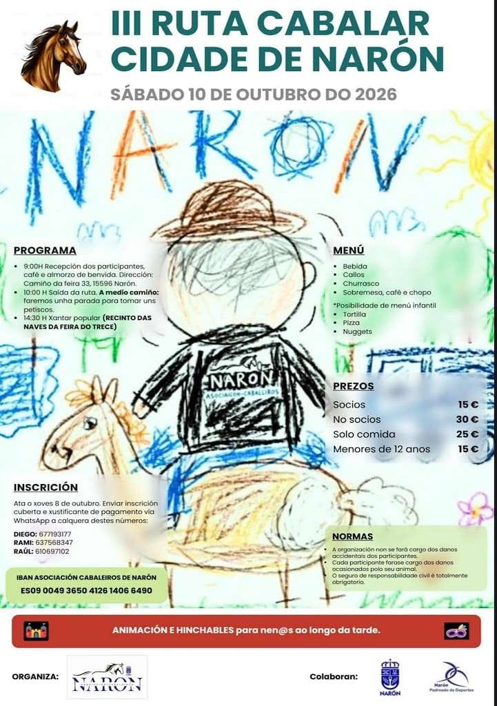 III Ruta Cabalar de Narón: caballos y comida popular