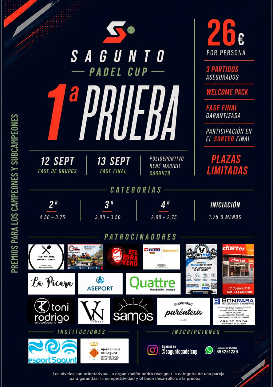 La Sagunto Padel Cup estrena circuito con ranking