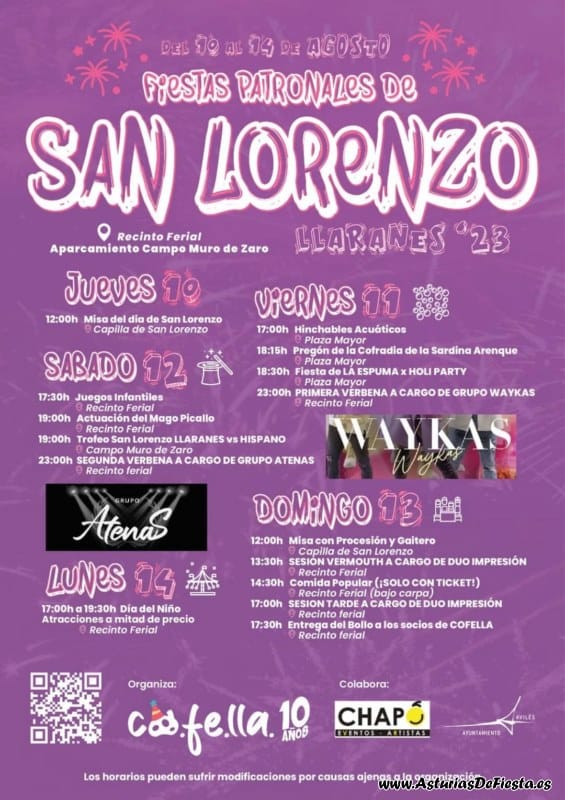 Llaranes cierra sus fiestas de San Lorenzo