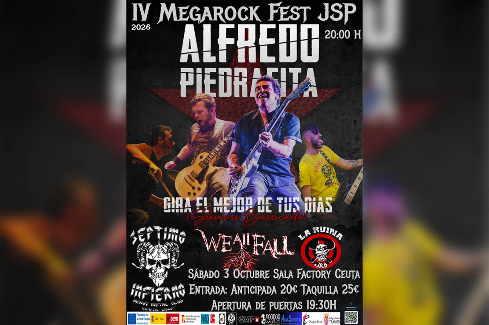 El IV Megarock Fest llega el 3 de octubre con Piedrafita