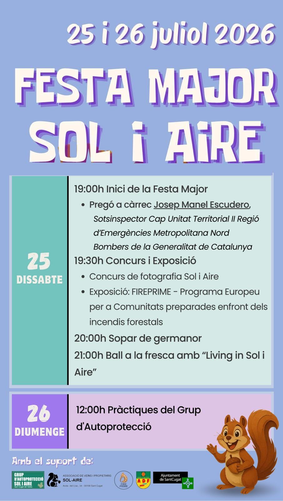 La Festa Major de Sol i Aire arranca en Sant Cugat