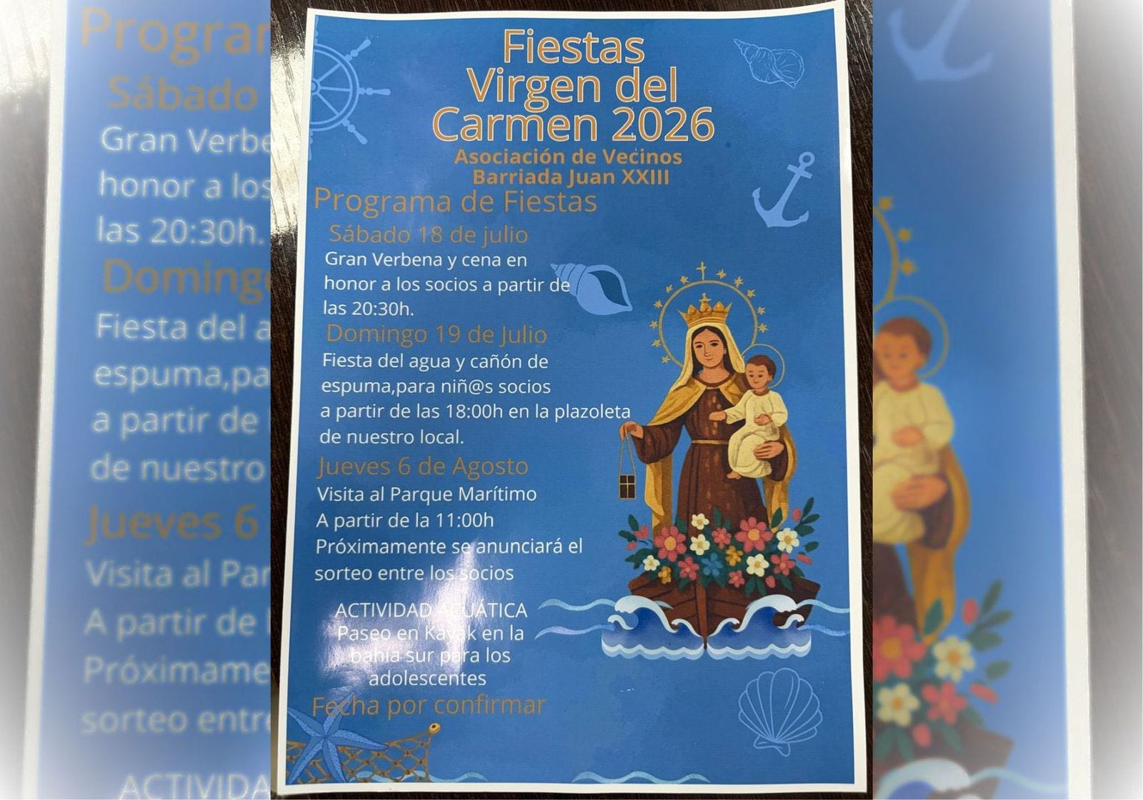 Verbena de la Asociación de Vecinos de Juan XXIII en honor a la Virgen del Carmen