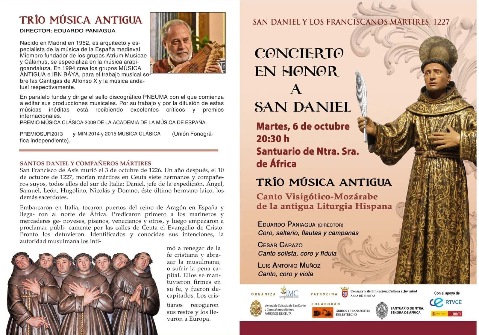 Concierto de música medieval y mozárabe en honor a San Daniel