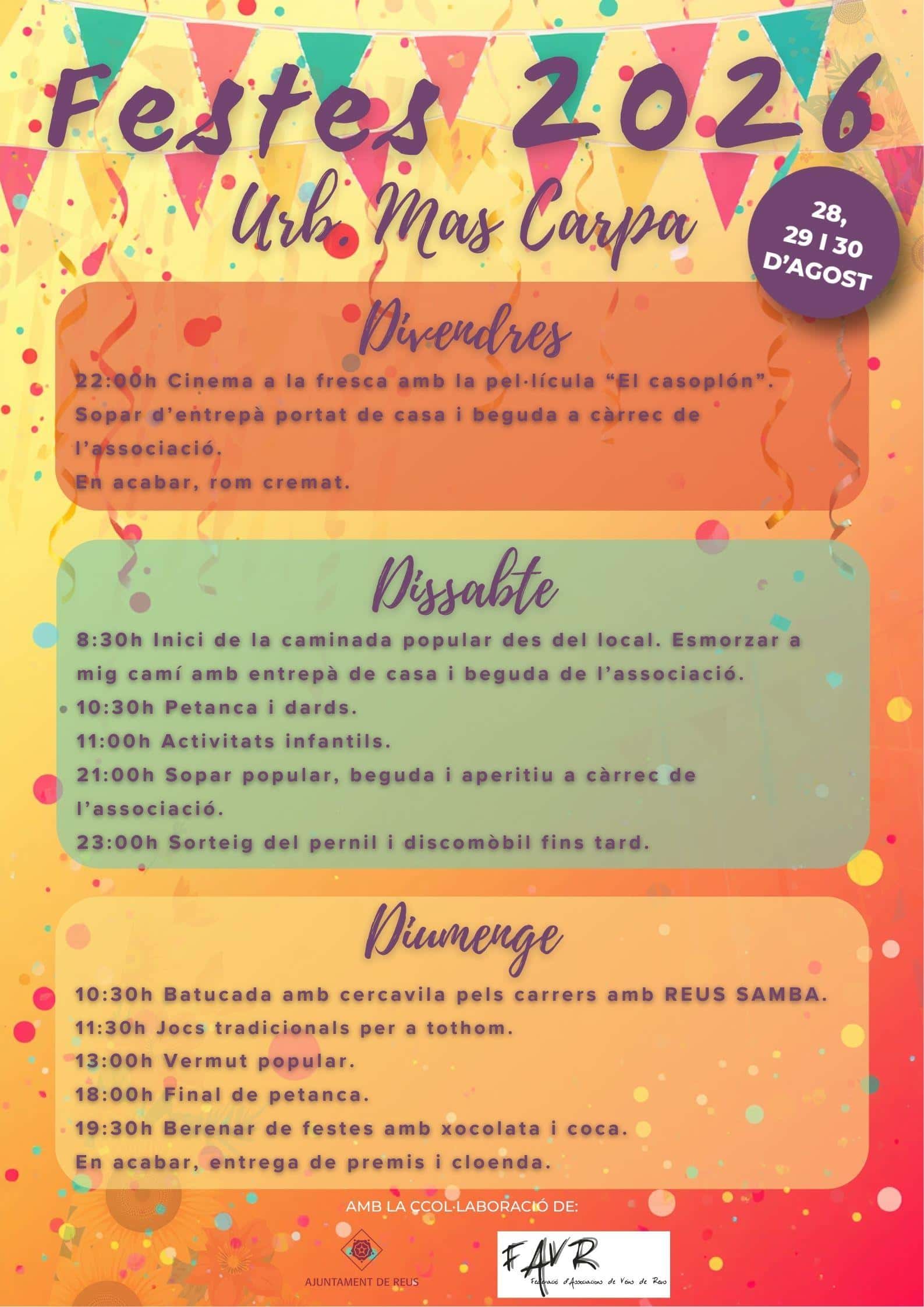 Festes del Barri Urb. Mas Carpa